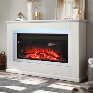 120cm W Electric Fireplace Suite 1800W with Ambient Light 7…