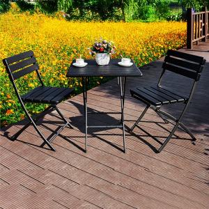 Set of 2 Outdoor Plastic Folding Chairs