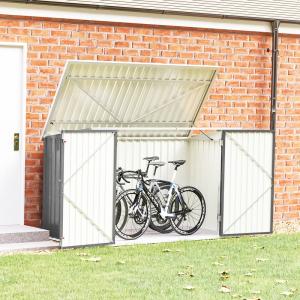 6/7ft Lockable Steel Garden Metal Junk/Bike Storage Shed Gr…