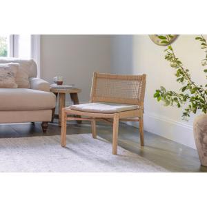 nkuku Aamani Mango Wood & Cord Occasional Dining Chair