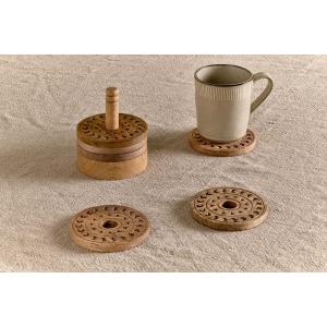 nkuku Anali Mango Wood Coasters