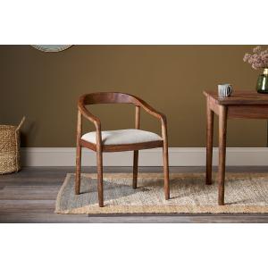 nkuku Anbu Acacia Upholstered Dining Chair