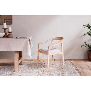 nkuku Anbu Mango Wood Upholstered Dining Chair