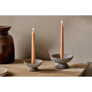 nkuku Annalla Rustic Iron Candle Holder