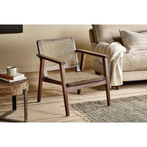 nkuku Atri Mango Wood & Cane Occasional Chair