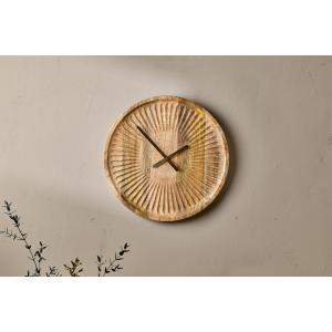 nkuku Deevena Mango Wood Clock