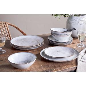 nkuku Dhanuk Ceramic Dinnerware Set Set Of 12