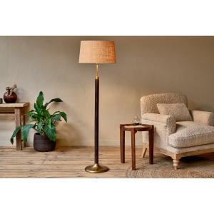 nkuku Digha Wood & Metal Floor Lamp