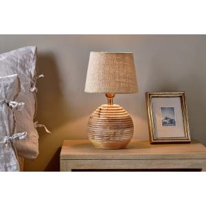 nkuku Drisana Mango Wood Bedside Table Lamp