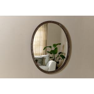 nkuku Drishti Oval Iron Mirror