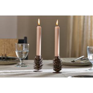 nkuku Elagalu Pine Cone Candle Stick Set Of 2