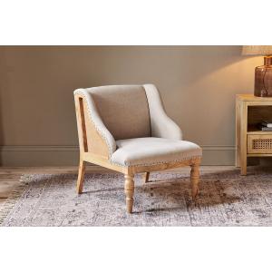 nkuku Elbu Deconstructed Linen Armchair