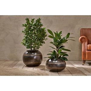 nkuku Endo Reclaimed Iron Globe Planter