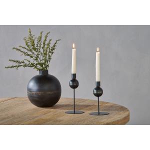 nkuku Endo Recycled Iron Candle Holder Set Of 2