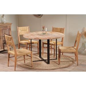 nkuku Fia Mango Wood Round Dining Table