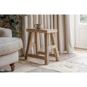 nkuku Ibo Reclaimed Wood Low Dining Stool