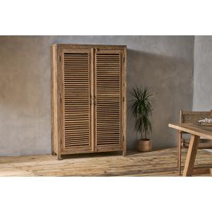 nkuku Ibo Reclaimed Wooden Slatted Cabinet –