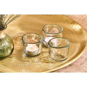 nkuku Irda Glass Small Tealight Set Of 3