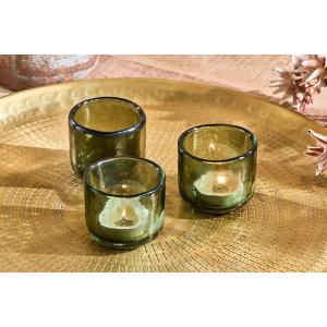 nkuku Irda Glass Small Tealight Set Of 3