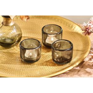 nkuku Irda Glass Small Tealight Set Of 3