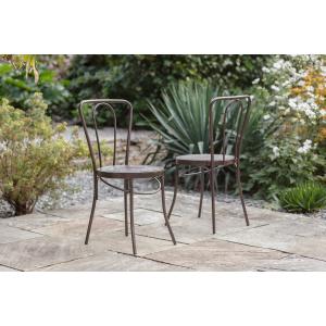 nkuku Jeavika Iron Outdoor Bistro Dining Chair