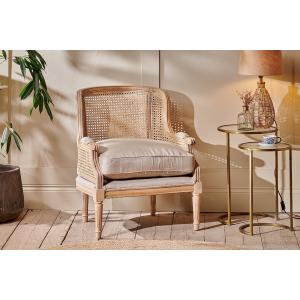 nkuku Kaziria Cane & Linen Armchair