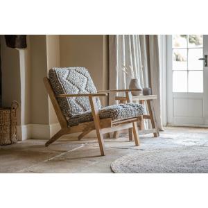 nkuku Keya Chunky Weave & Mango Wood Dining Chair