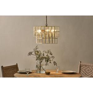 nkuku Kirindi Glass Panelled Chandelier