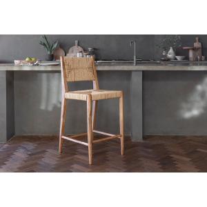 nkuku Lohanda Acacia & Munja Grass Counter Dining Chair