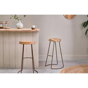 nkuku Loko Mango Wood Dining Stool