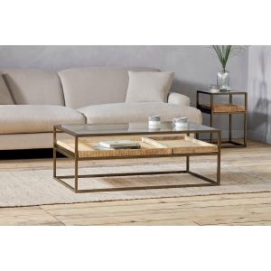 nkuku Luzon Iron & Mango Wood Display Coffee Table