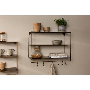 nkuku Meghana Iron Shelf With Hooks