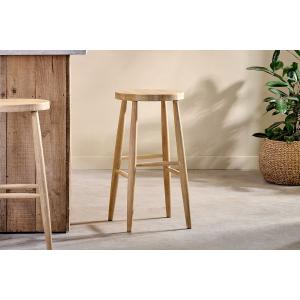 nkuku Mengwi Mango Wood Round Bar Stool