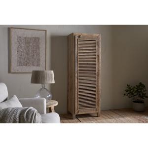 nkuku Ibo Reclaimed Wood Slatted Tall Cabinet