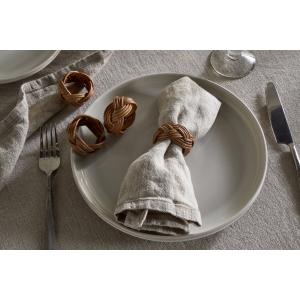 nkuku Bersama Rattan Napkin Rings Set Of 4