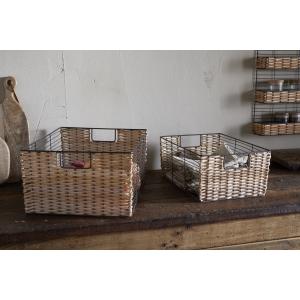 nkuku Montali Iron & Rattan Storage Baskets Set Of 2