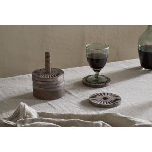 nkuku Eisha Mango Wood Coasters Set Of 6