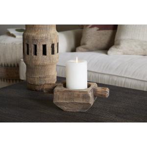 nkuku Apu Reclaimed Wood Traditional Candle Holder