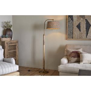 nkuku Kera Wood & Metal Floor Lamp