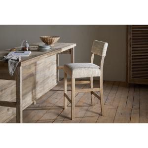 nkuku Zoha Cotton & Jute Upholstered Counter Dining Chair