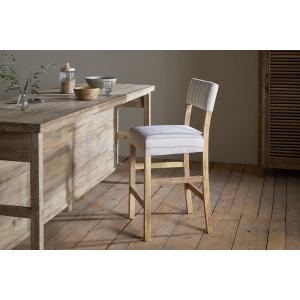 nkuku Nidhi Linen Upholstered Counter Dining Chair
