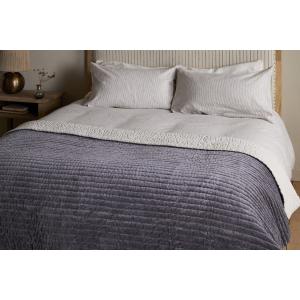 nkuku Nidra Velvet & Linen Bed Quilt