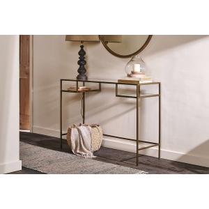 nkuku Nakuru Iron & Glass Console Table