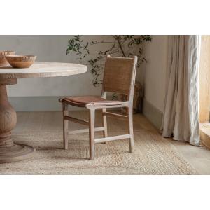 nkuku Nayan Leather & Jute Dining Chair