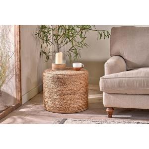 nkuku Ondal Round Braided Hemp Side Table