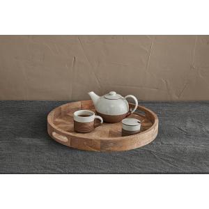 nkuku Pawi Mango Wood Tray Round