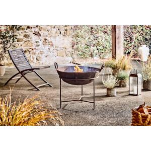 nkuku Reclaimed Iron Kadai With Grill