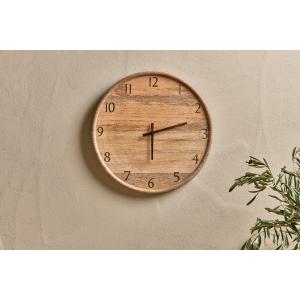 nkuku Som Mango Wood Clock