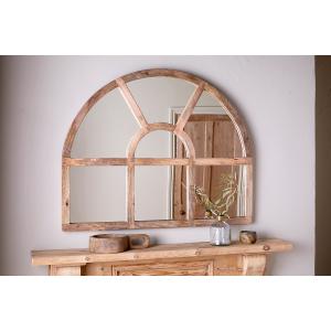 nkuku Sande Arched Mango Wood Mirror