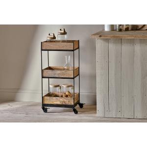 nkuku Soma Mango Wood Storage Trolley